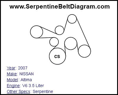 2008 Nissan altima serpentine belt #7