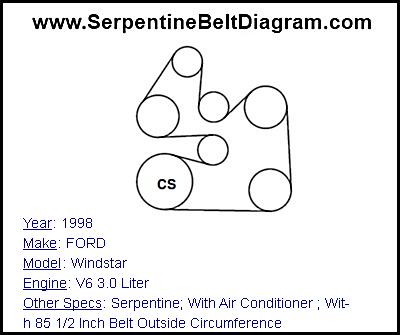 1998 FORD Windstar with V6 3.0 Liter Engine