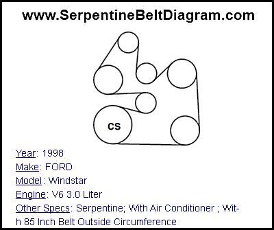 1998 FORD Windstar with V6 3.0 Liter Engine