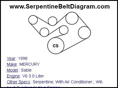 1998 MERCURY Sable with V6 3.0 Liter Engine