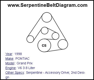 1998 PONTIAC Grand Prix with V6 3.8 Liter Engine