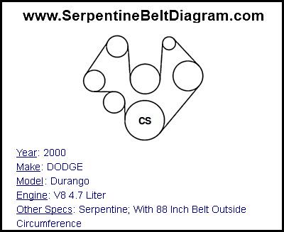 2000 DODGE Durango with V8 4.7 Liter Engine