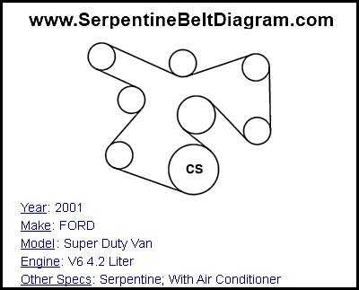 2001 FORD Super Duty Van with V6 4.2 Liter Engine