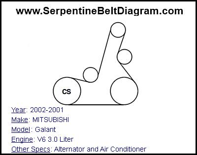 2002-2001 MITSUBISHI Galant with V6 3.0 Liter Engine