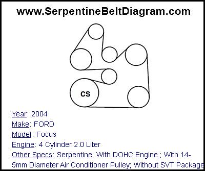 2004 FORD Focus with 4 Cylinder 2.0 Liter Engine
