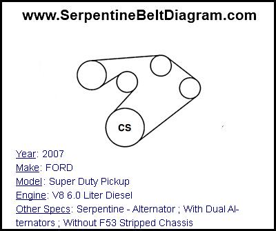 2007 FORD Super Duty Pickup with V8 6.0 Liter Diesel Engine