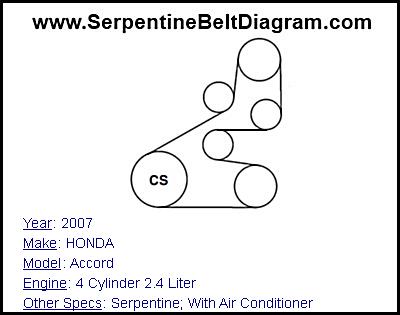 2007 HONDA Accord with 4 Cylinder 2.4 Liter Engine