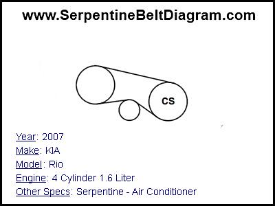 2007 KIA Rio with 4 Cylinder 1.6 Liter Engine