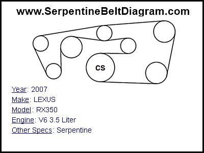 2007 LEXUS RX350 with V6 3.5 Liter Engine
