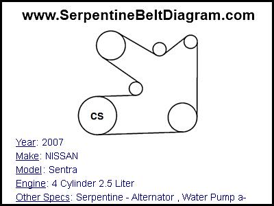 2007 NISSAN Sentra with 4 Cylinder 2.5 Liter Engine