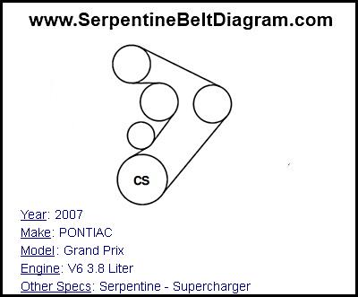 2007 PONTIAC Grand Prix with V6 3.8 Liter Engine