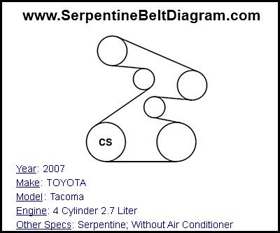 2007 TOYOTA Tacoma with 4 Cylinder 2.7 Liter Engine