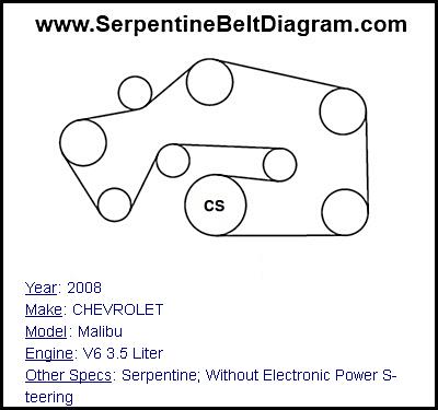 2008 CHEVROLET Malibu with V6 3.5 Liter Engine
