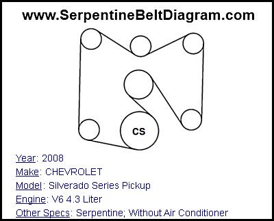 2008 CHEVROLET Silverado Series Pickup with V6 4.3 Liter Engine