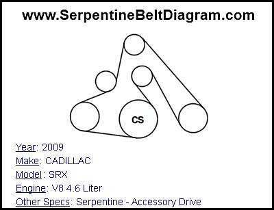 2009 CADILLAC SRX with V8 4.6 Liter Engine