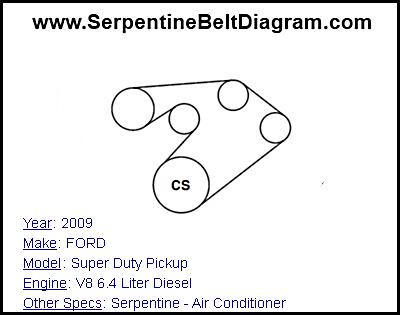 2009 FORD Super Duty Pickup with V8 6.4 Liter Diesel Engine